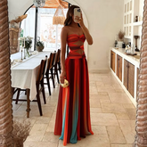 Tie-Dye Hollow Maxi Dress