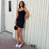 Ruffle Hem Mini Dress