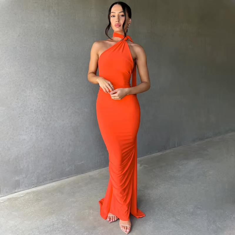 Cocktail Backless Maxi Dress