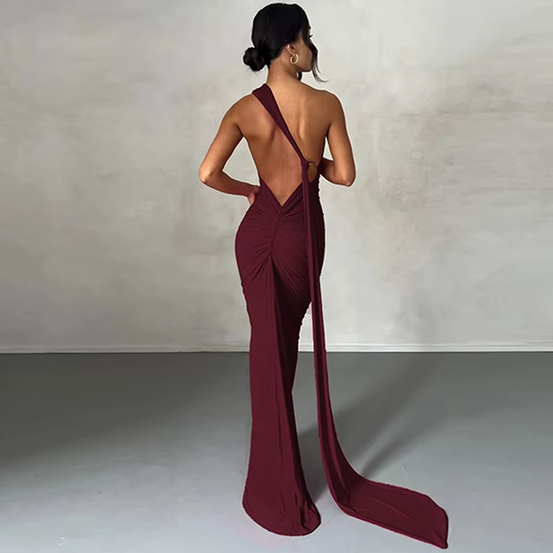 Cocktail Backless Maxi Dress