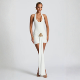 Halter Draped Mini Dress