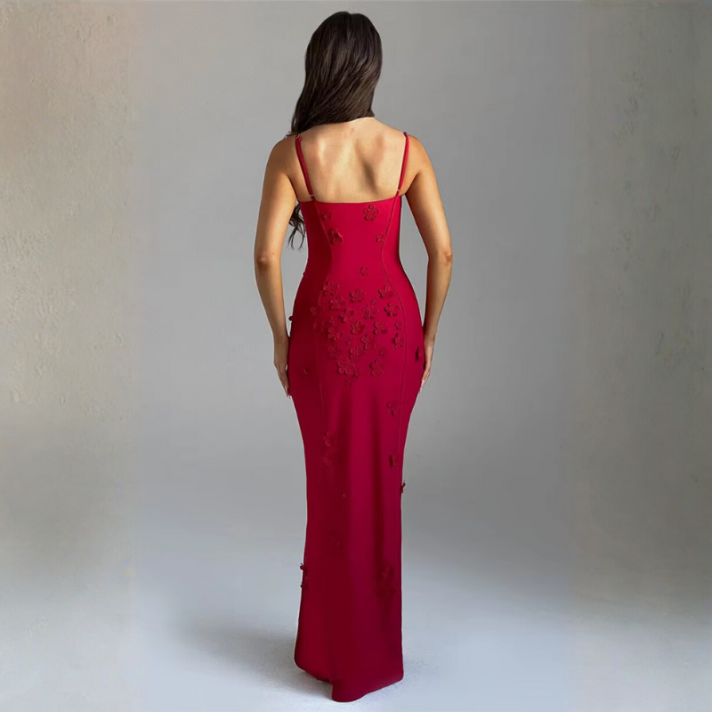 Flower Spaghetti Maxi Dress