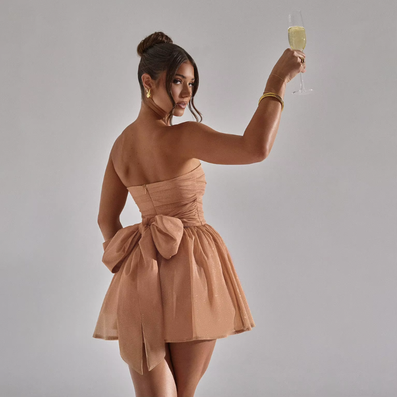 Shimmer Strapless Dress