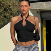 Jasmine Halter Crop Top