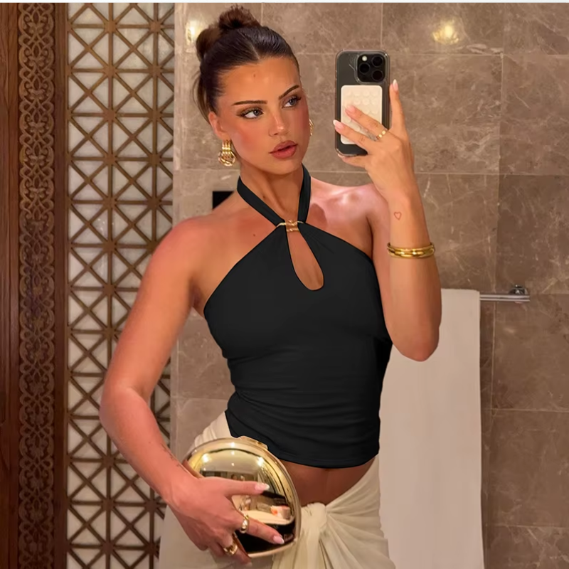 Jasmine Halter Crop Top