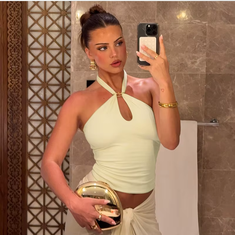 Jasmine Halter Crop Top