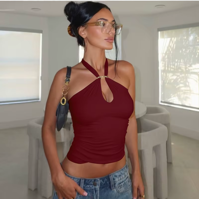 Jasmine Halter Crop Top