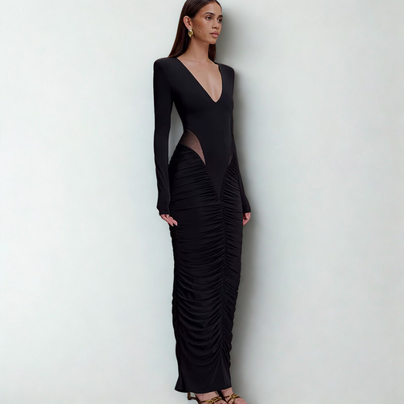 Low Cut Maxi Dress