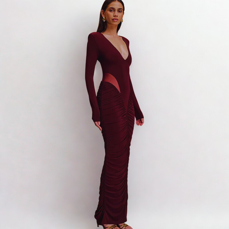 Low Cut Maxi Dress