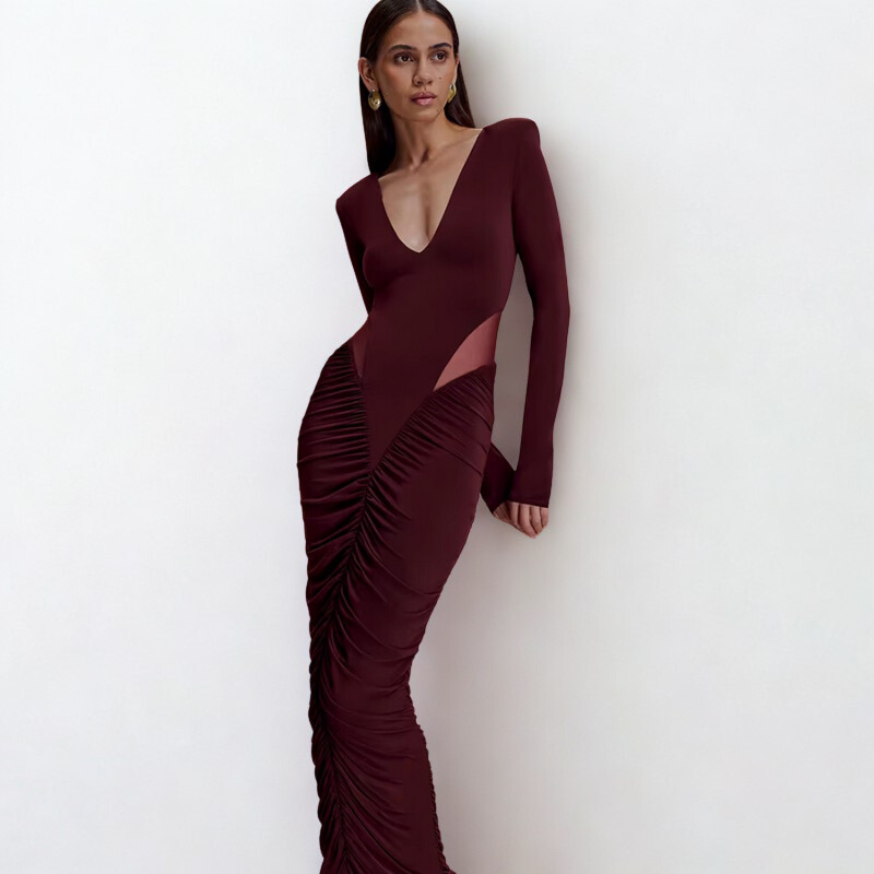 Low Cut Maxi Dress