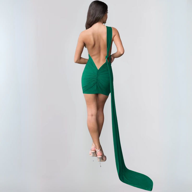 Alluring Backless Mini Dress