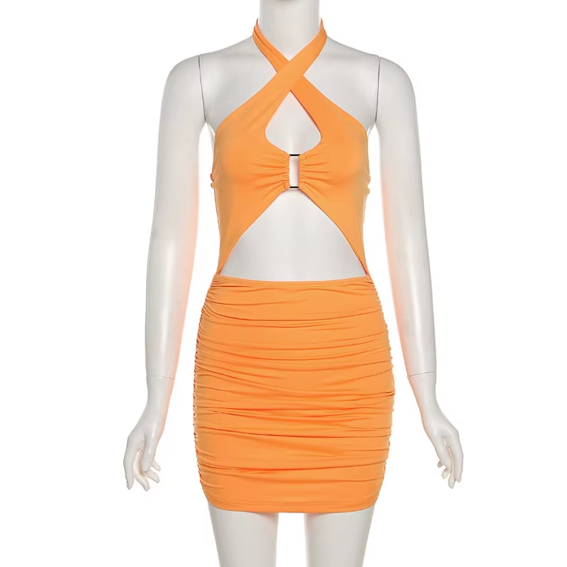 Hollow Out Mini Dress