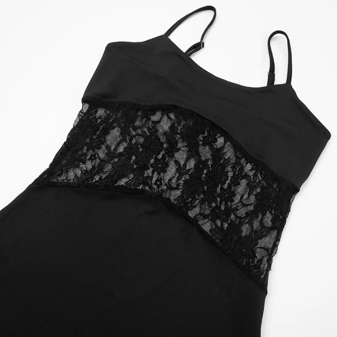 Sheer Lace Patchwork Bodycon Dress – Summer Streetwear