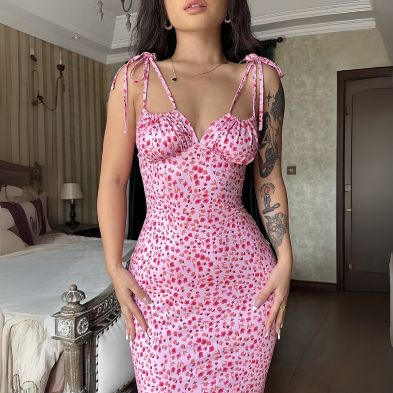 Floral Bodycon Maxi Dress