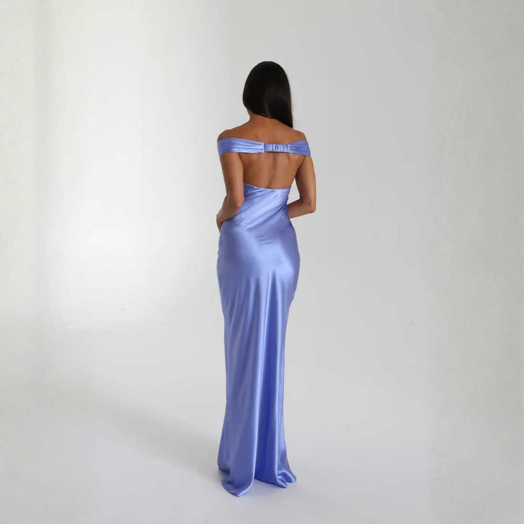 Velouré Noir Maxi Dress