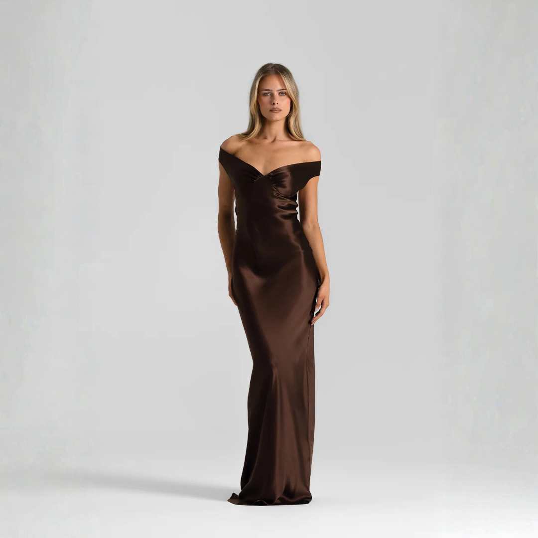 Velouré Noir Maxi Dress