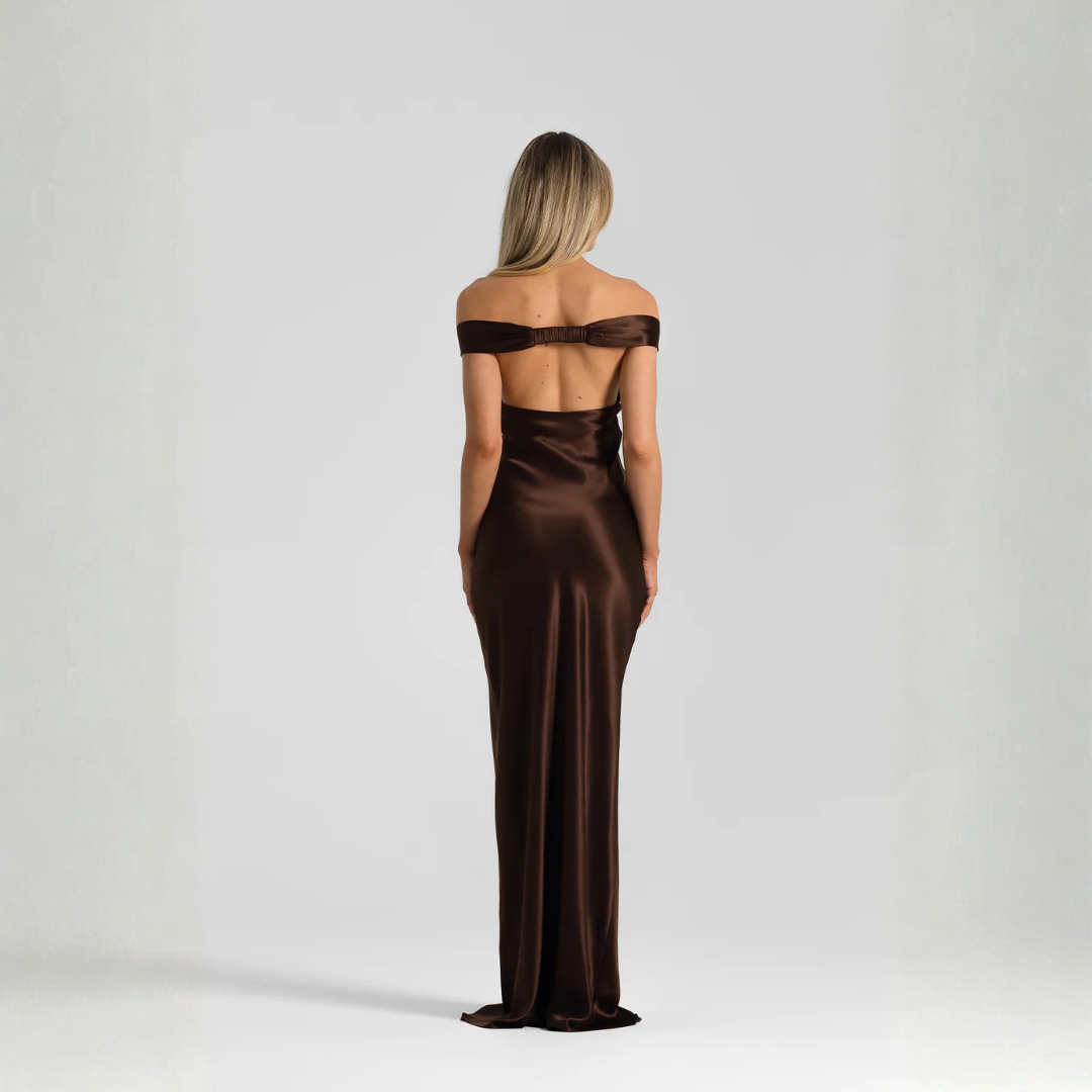 Velouré Noir Maxi Dress