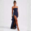 Strapless High Slit Dress