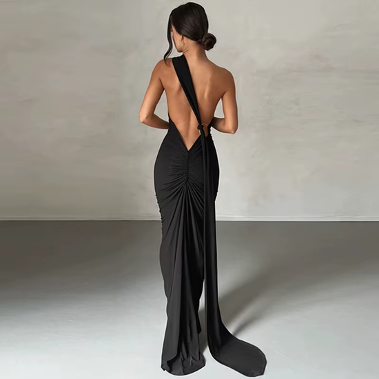 Cocktail Backless Maxi Dress