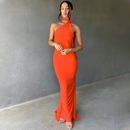 Cocktail Backless Maxi Dress