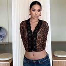 Leopard Print Long Sleeve Top