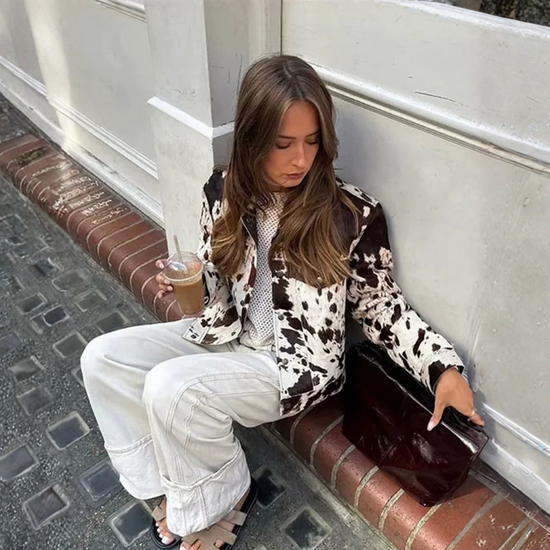 Cow Print Jacket