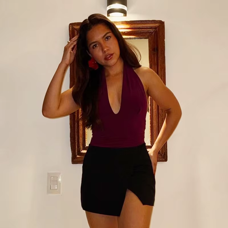 V-Neck Halter Top