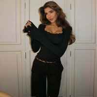 Lace Trim Long Sleeve