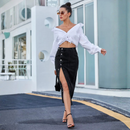 High-Waisted Denim Skirt