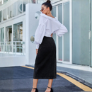 High-Waisted Denim Skirt