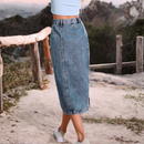 High-Waisted Denim Skirt
