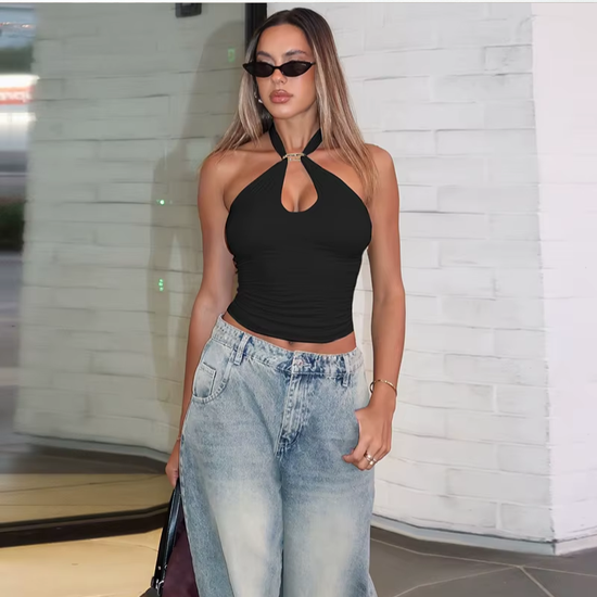 Jasmine Halter Crop Top