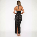 Halter Lace Midi Dress