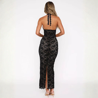 Halter Lace Midi Dress