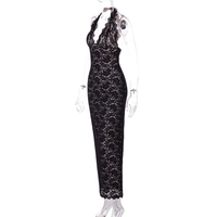 Halter Lace Midi Dress
