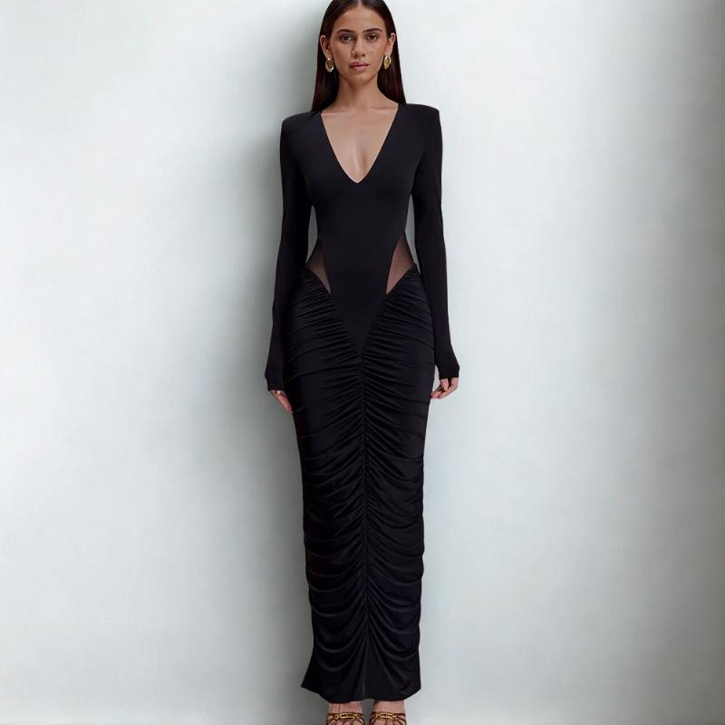 Low Cut Maxi Dress