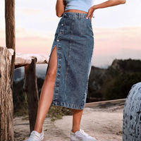 High-Waisted Denim Skirt
