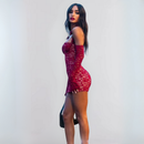 Halter Floral Mini Dress