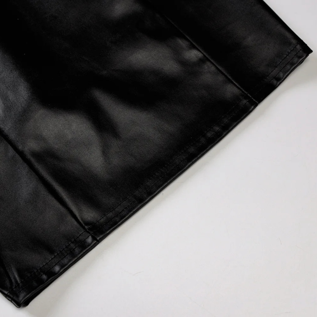 Womens Leather Hip Skirt Dress