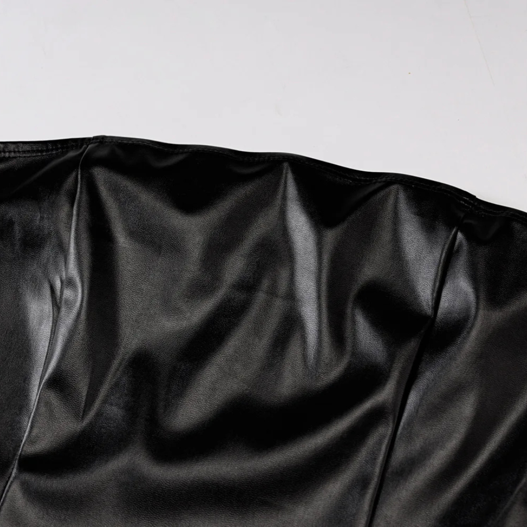 Womens Leather Hip Skirt Dress
