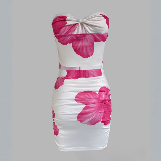 2 Piece Set Women's Floral Dress