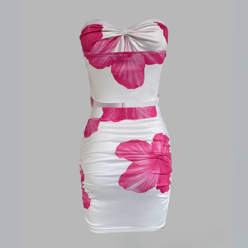 2 Piece Set Women's Floral Dress