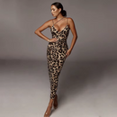 Leopard Print Bodycon Midi Dress