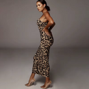 Leopard Print Bodycon Midi Dress