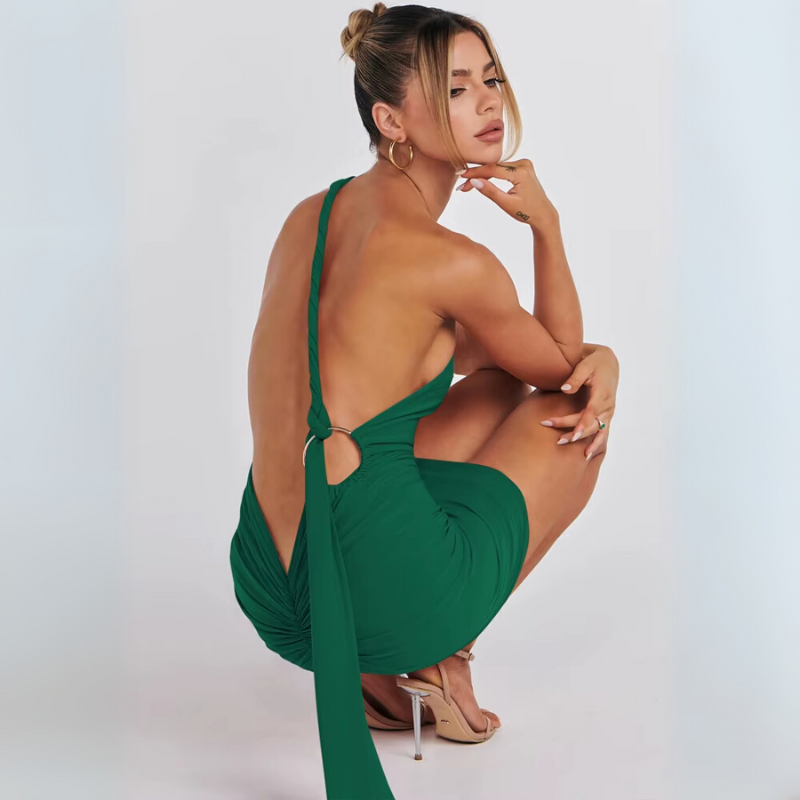 Alluring Backless Mini Dress