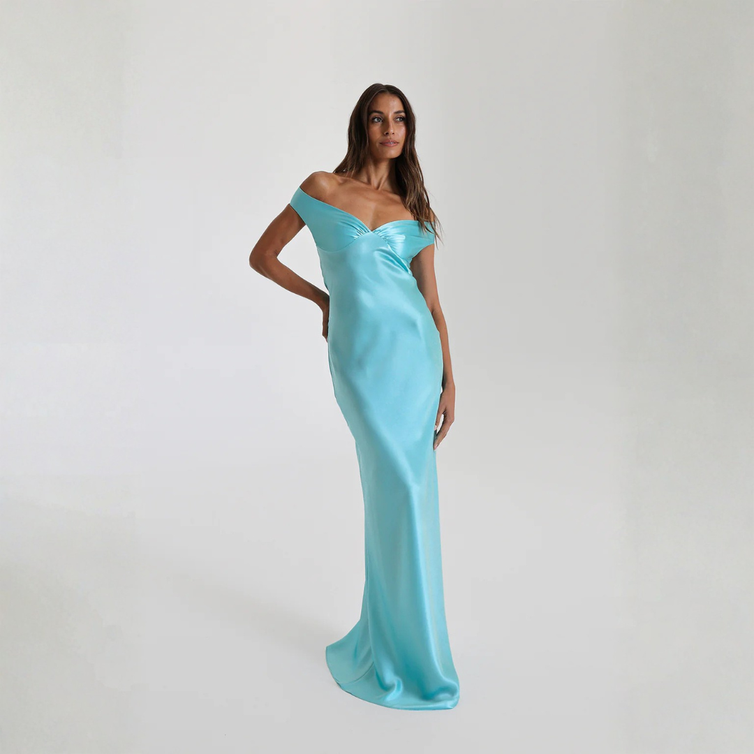 Velouré Noir Maxi Dress