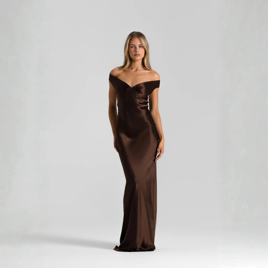 Velouré Noir Maxi Dress