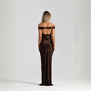 Velouré Noir Maxi Dress