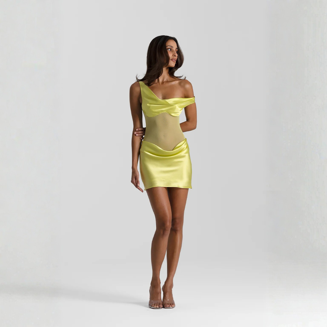 Noir Illusion Mini Dress
