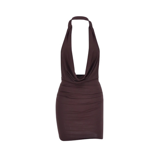 Women’s V-Neck Backless Bodycon Mini Dress